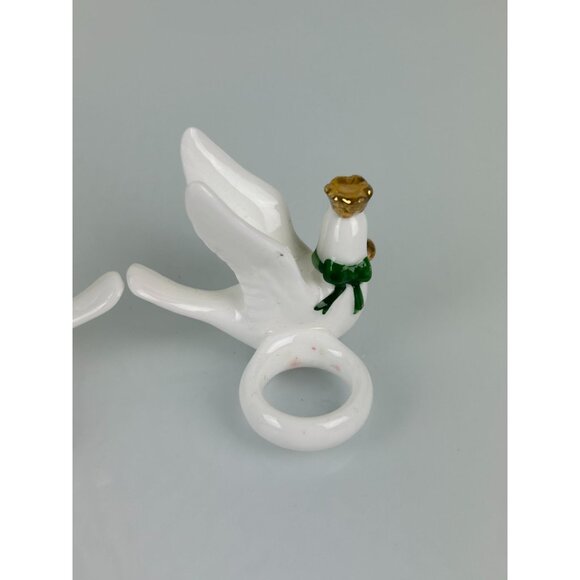 Napcoware Dove Taper Candle Huggers Christmas Holiday Decor Ceramic Taiwan VTG - Picture 11 of 16